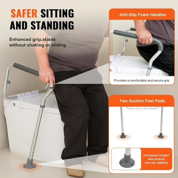 Toilet Safety Frame‎ Adjustable Legs By Vevor - Picture 9 of 11